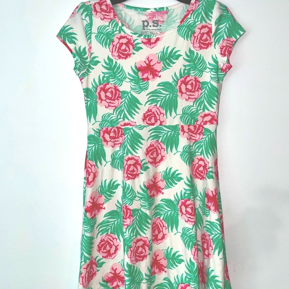 Tropical Print Dress 10/12  Like New Cond.